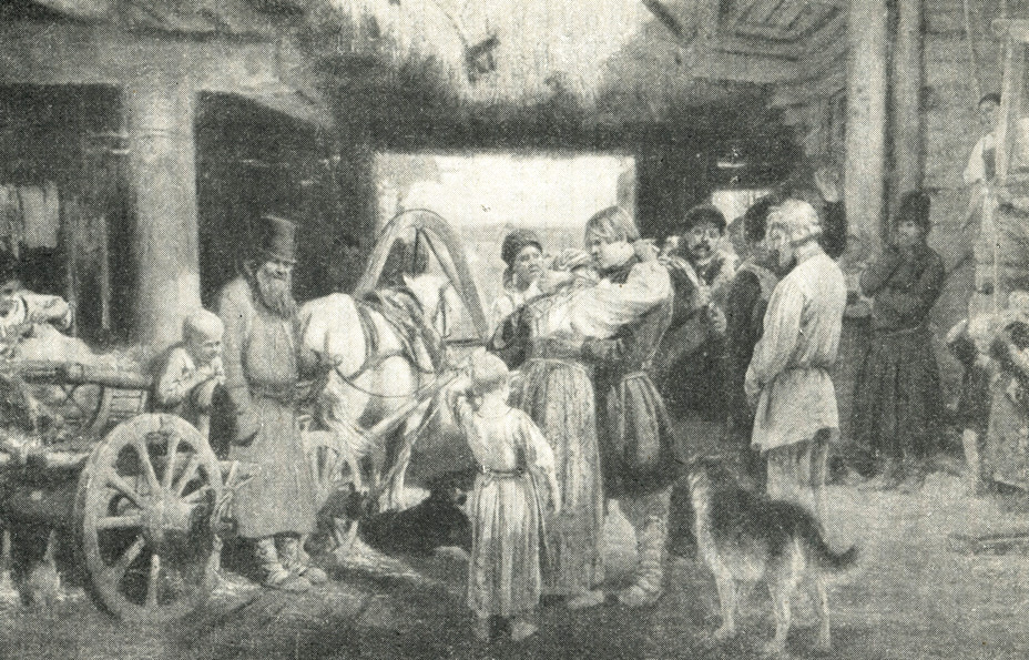 Проводы новобранца. 1879
