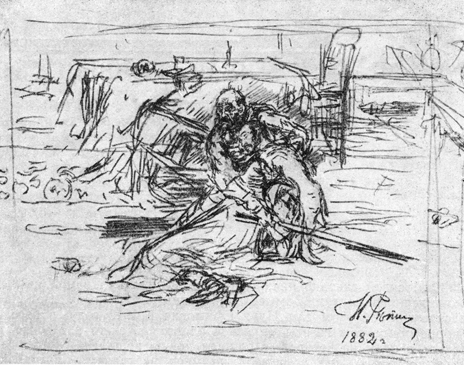 Иван Грозный. Карандашный эскиз. 1882