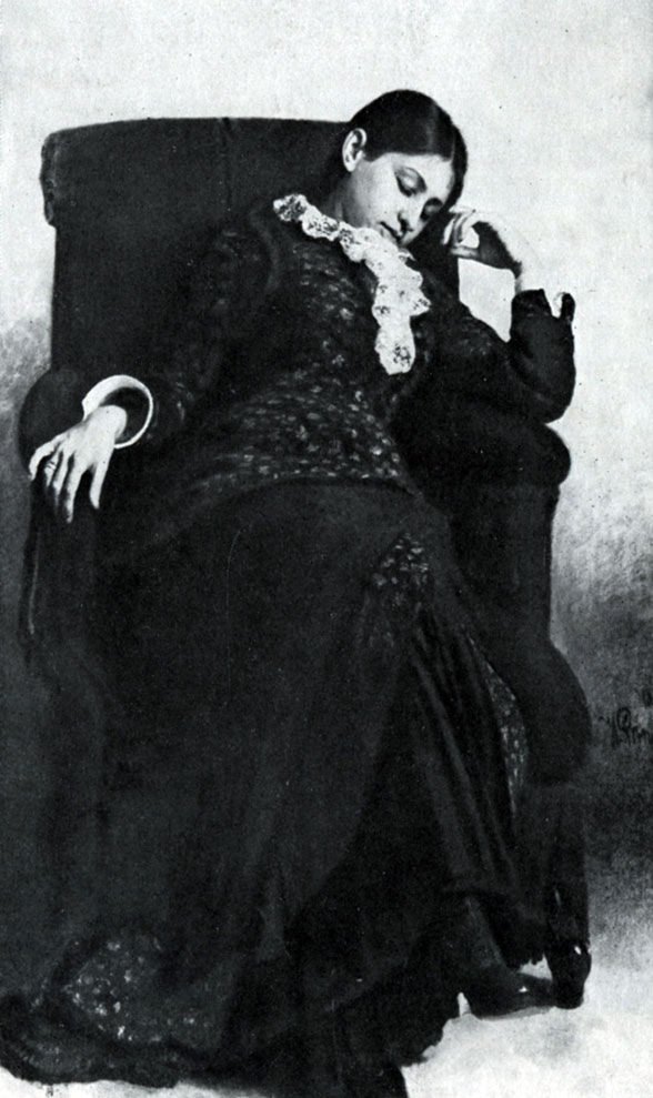 20. Отдых. Портрет В. А. Репиной, жены художника. 1882. ГТГ
