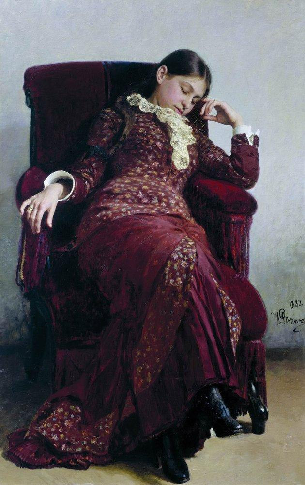 Отдых. Портрет В. А. Репиной, жены художника